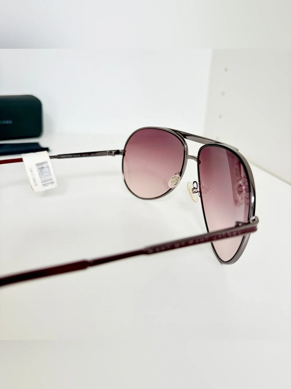 NWT Marc by Marc Jacobs 278/S Aviator Sunglasses Purple Gradient w/Case & Cloth